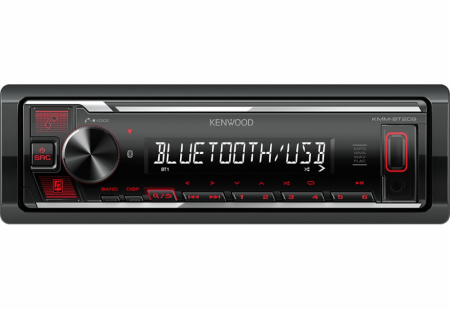 Kenwood KMM-BT209, bilstereo med Bluetooth, USB/AUX och kort chassi i gruppen Billjud / Bilstereo / Enkeldin hos BRL Electronics (121KMMBT209)