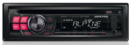 Alpine CDE-120RR i gruppen Ljud och bild i bil / Bilstereo / Bilstereo enkeldin hos brl.se (140CDE120RR)