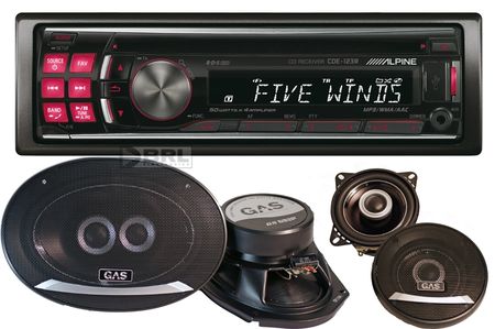Alpine CDE-123R med GAS Silver h�gtalare i gruppen Ljud och bild i bil / Paketerbjudanden / Bilstereopaket / Bilstereo XL hos brl.se (140CDE123RPKT1r)