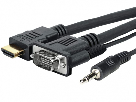 Vivolink allt-i-ett-kabel (VGA + HDMI + 3.5mm), 2 meter i gruppen Hemmaljud / TV & Projektor / Projektor hos BRL Electronics (666PROVGAHDMIFLY2)