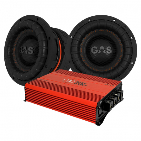 2-pack GAS MAX S2-10D1 & SPL ELITE 5100.1DF, baspaket i gruppen Paketlösningar / Paket för bilen / Baspaket hos BRL Electronics (SETMAXS210D1PKT3)