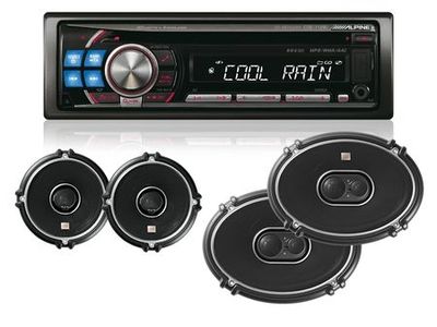 Alpine CDE-112Ri med JBL GTO-högtalare