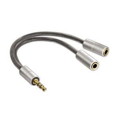 3.5mm Minitele 1 hane till 2 hona