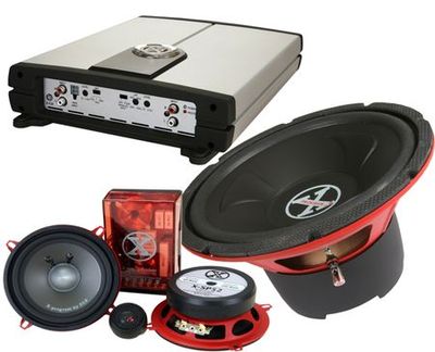 DLS-paket med X-SP h�gtalare, X-WB12 bas och X-A30 slutsteg