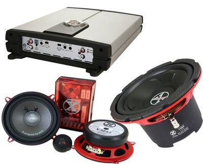 DLS-paket med X-SP h�gtalare, X-WB08 bas och X-A30 slutsteg