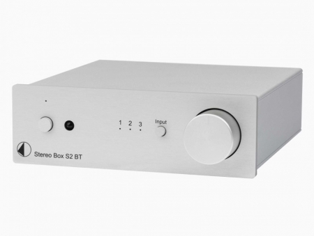 Pro-Ject Stereo Box S2 BT förstärkare, silver i gruppen Hemmaljud / Förstärkare / Stereoförstärkare hos BRL Electronics (10203010026)