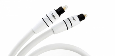 Atlas Element Optical digital ljudkabel, 1 meter Optisk ljudkabel, 1 meter, med vita och svarta kontakter.