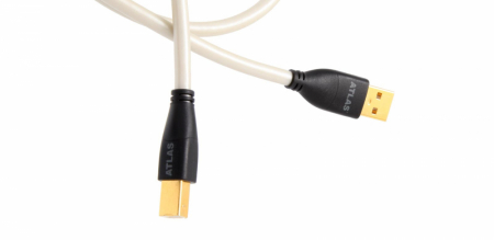 Atlas Element sc USB A-B kabel, 1.5 meter USB A-B kabel, 1.5 meter, med guldkontakter och svart plastställ.