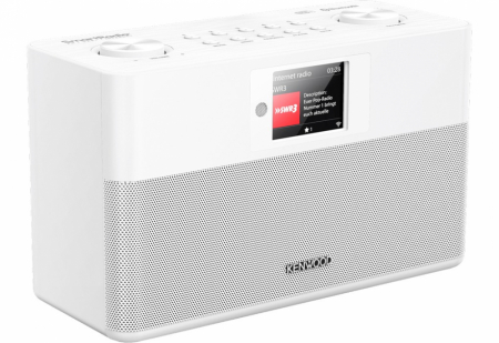 Kenwood CR-ST100S-W, vit radio med Wi-Fi, Spotify Connect, DAB+ & mer i gruppen Lyd til hjemmet / Høyttalere / WiFi-høyttaler hos BRL Electronics (121CRST100SW)