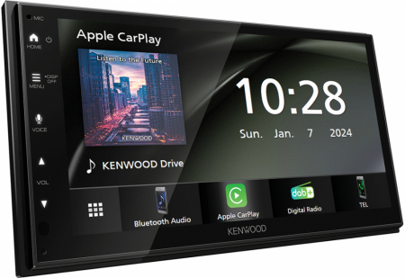 Kenwood DMX6523DABS, bilstereo med trådlös CarPlay & Android Auto, DAB+ och mer i gruppen Billjud / Bilstereo / Dubbeldin hos BRL Electronics (121DMX6523DABS)