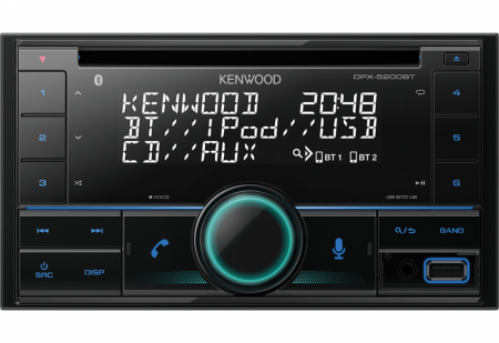 Kenwood DPX-5200BT, bilstereo med Bluetooth, AUX och CD-spelare i gruppen Billjud / Bilstereo / Dubbeldin hos BRL Electronics (121DPX5200BT)