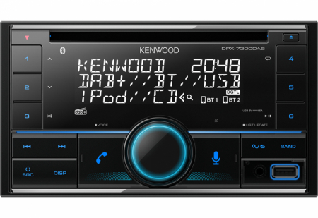 Kenwood DPX-7300DAB, bilstereo med Bluetooth, CD-spelare & DAB+ i gruppen Billjud / Bilstereo / Dubbeldin hos BRL Electronics (121DPX7300DAB)