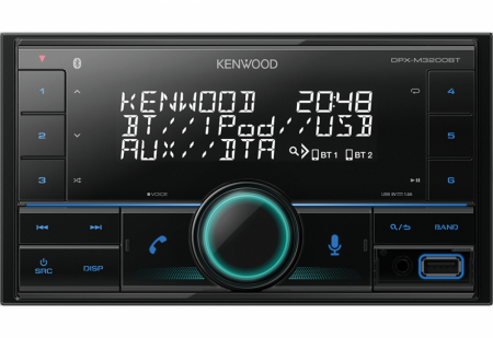 Kenwood DPX-M3200BT, bilstereo med Bluetooth, AUX och USB i gruppen Billjud / Bilstereo / Dubbeldin hos BRL (121DPXM3200BT)
