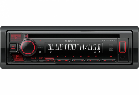 Kenwood KDC-BT460U, bilstereo med Bluetooth och CD-spelare returexemplar i gruppen Billjud / Bilstereo / Enkeldin hos BRL (121KDCBT460UB1)