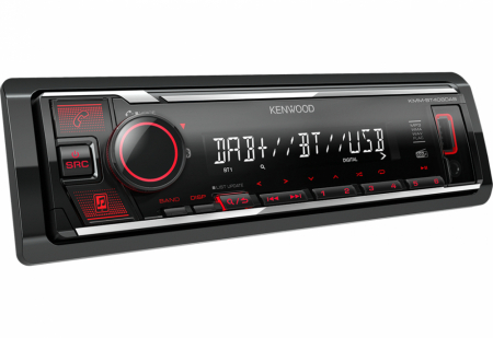 Kenwood KDC-BT408DAB, bilstereo med Bluetooth, kort chassi & DAB+ i gruppen Billjud / Bilstereo / Enkeldin hos BRL Electronics (121KMMBT408DAB)