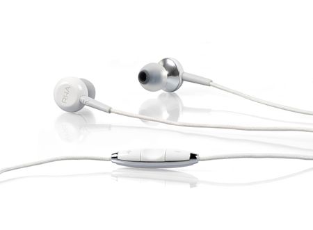 RHA MA450 vit inear hörlur med mic/iPhone fjärr i gruppen Hemmaljud / Hörlurar  / In-Ear hos BRL Electronics (121MA450IW)