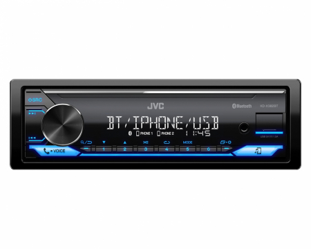 JVC KD-X382BT, bilstereo med Bluetooth, AUX och USB, returexemplar i gruppen Billjud / Bilstereo / Enkeldin hos BRL (130KDX382BTB1)