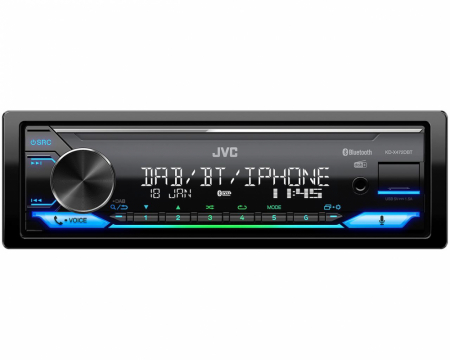 JVC KD-X472DBT, bilstereo med Bluetooth, AUX/USB och DAB+ i gruppen Billjud / Bilstereo / Enkeldin hos BRL Electronics (130KDX472DBT)