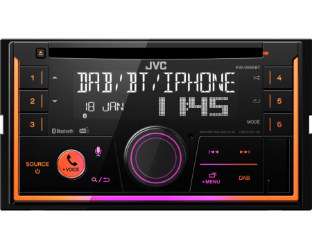 JVC KW-DB95BT, bilstereo med Bluetooth och DAB i gruppen Billjud / Bilstereo / Dubbeldin hos BRL Electronics (130KWDB95BT)