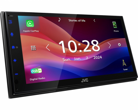 JVC KW-M695DBW, bilstereo med DAB, trådlös Carplay & Android Auto, returexemplar i gruppen Billjud / Bilstereo / Dubbeldin hos BRL (130KWM695DBWB1)