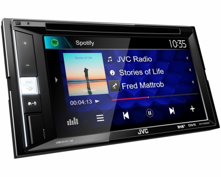 JVC KW-V255DBT, bilstereo med Bluetooth och DAB i gruppen Billjud / Bilstereo / Dubbeldin hos BRL Electronics (130KWV255DBTE)