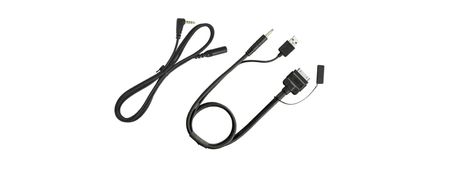 Kabel med kontakter för anslutning av iPod/iPhone till Pioneer AVH-enheter.
