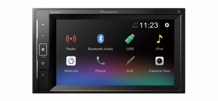 Pioneer DMH-A240BT, bilstereo med Bluetooth och 3 par lågnivå, demoexemplar i gruppen Billjud / Bilstereo / Dubbeldin hos BRL (135DMHA240BTB1)