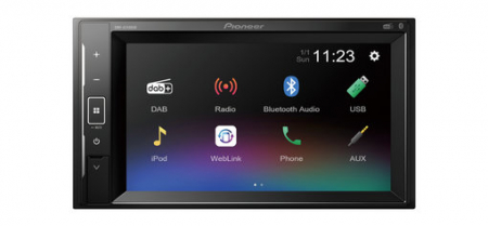 Pioneer DMH-A240DAB, bilstereo med Bluetooth, DAB+ och 3 par lågnivå, returexemplar i gruppen Billjud / Bilstereo / Dubbeldin hos BRL (135DMHA240DABB1)