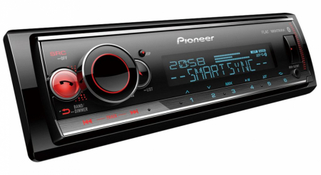 Pioneer MVH-S520BT, bilstereo med Bluetooth, USB/AUX och 3 par lågnivå i gruppen Billjud / Bilstereo / Enkeldin hos BRL Electronics (135MVHS520BT)