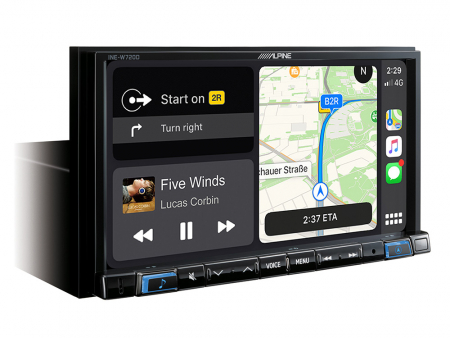 Alpine INE-W720D, bilstereo med navigation, Apple CarPlay och Android Auto i gruppen Billjud / Bilstereo / Dubbeldin hos BRL Electronics (140INEW720D)