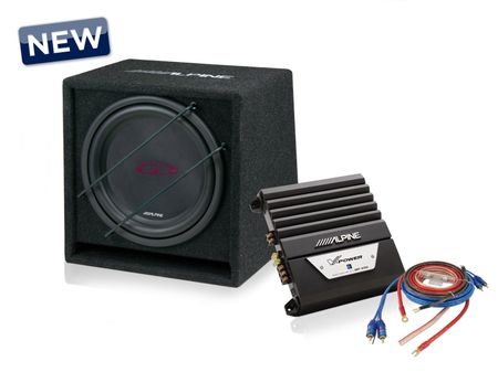 Alpine SBG12KIT,  12 tum baslåda med monoblock och kabelkit i gruppen Paketlösningar / Paket för bilen / Baspaket hos BRL (140SBG12KIT)