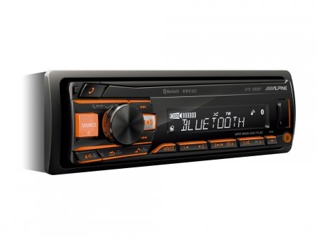 Alpine UTE-200BT, bilstereo med Bluetooth, handsfree och 2 par lågnivå i gruppen Billjud / Bilstereo / Enkeldin hos BRL Electronics (140UTE200BT)