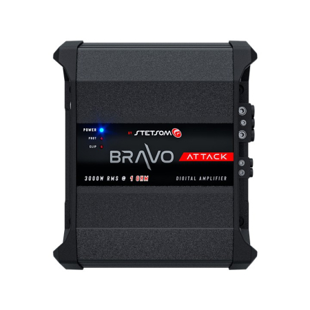 Stetsom BRAVO ATTACK 3000 1 Ohm, fullregister monoblock i gruppen Nyheter hos BRL (160BRAVOATTACK30001)