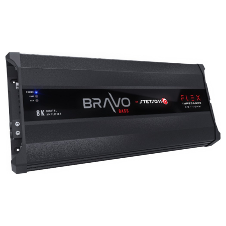 Stetsom BRAVO BASS Flex 8K 0.5~1 Ohm, monoblock i gruppen Billjud / Slutsteg / Mono hos BRL (160BRAVOFLEXBASS8K)