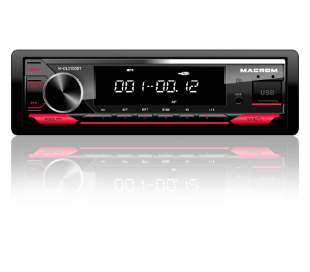 Macrom M-DL3100BT, bilstereo med Bluetooth och 2 par lågnivåutgångar i gruppen Billjud / Bilstereo / Enkeldin hos BRL (175MDL3100BT)