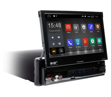 Macrom M-T6563DAB bilstereo med motoriserad skärm, Android 10 & mer i gruppen Nyheter hos BRL (175MT6563DAB)