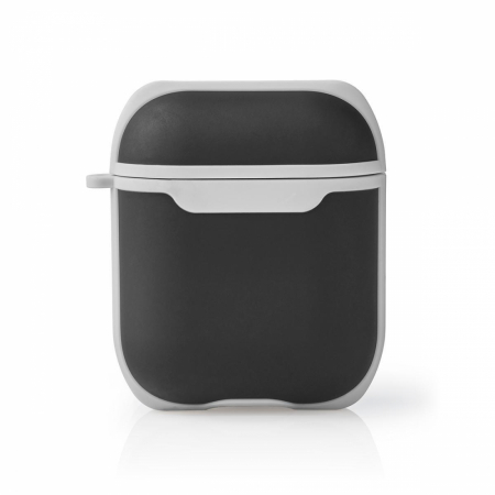 Svart fodral med grå detaljer för AirPods 1 och 2.