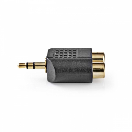 Nedis stereoadapter 1x 3,5mm hane till 2x RCA hona i gruppen Hemmaljud / Kablar / Diverse kablar & Adaptrar hos BRL Electronics (176CABW22940AT)