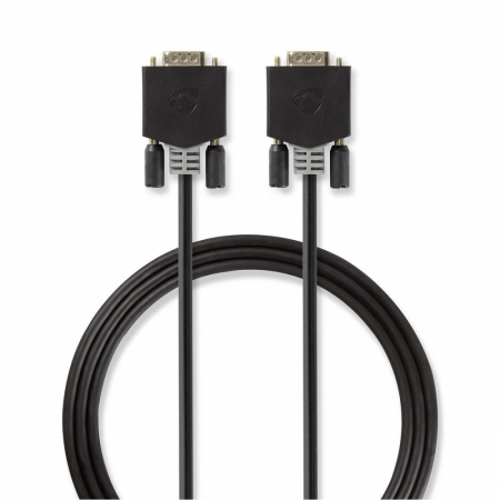 Nedis VGA-kabel. VGA-hane till VGA-hane, 2m i gruppen Hemmaljud / Kablar / Diverse kablar & Adaptrar hos BRL (176CCBW59000AT20)