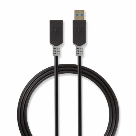 Nedis USB 3.0 USB-A hane till USB-A hona, 2m i gruppen Lyd til hjemmet / Kabler / Diverse kabler & Adapter hos BRL Electronics (176CCBW61010AT20)