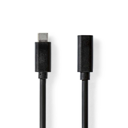 Nedis USB-C-förlängningskabel, 5 Gbit/s, 1 meter i gruppen Hemmaljud / Kablar / Diverse kablar & Adaptrar hos BRL (176CCGL64010BK10)