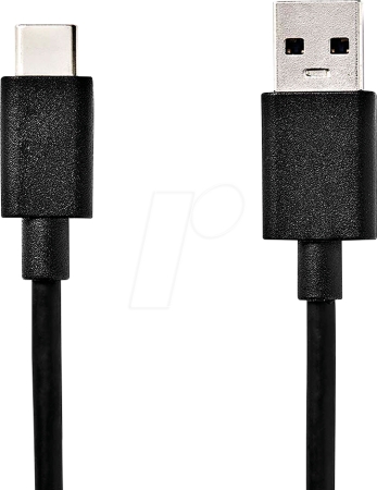 NEDIS CCGW61600BK10 USB-A till USB-C-kabel, svart, 1 meter i gruppen Hemmaljud / Kablar / Digital kabel hos BRL (176CCGW61600BK10)