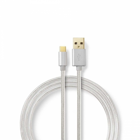 Nedis USB-A till USB-C kabel i gruppen Billyd / Smartphone til bilen  / Tilbehør til mobilen hos BRL Electronics (176CCTB60600ALVAR)