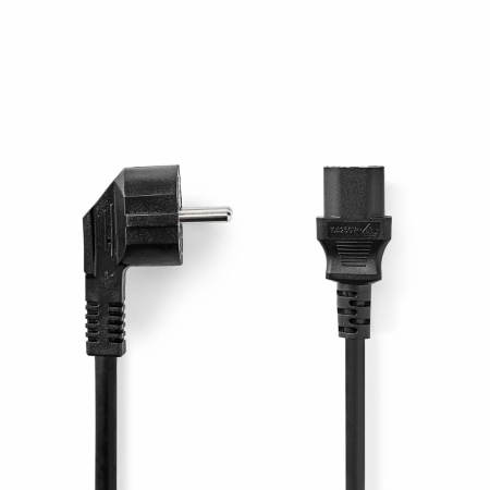 Nedis strömkontakt IEC-320-C13 vinklad, 10 meter i gruppen Hemmaljud / Kablar / Strömkabel hos BRL (176CEGP1000BK10)