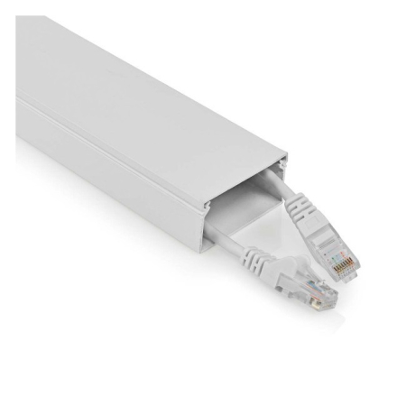 Nedis kabelkanal aluminium 25 mm, vit i gruppen Hemmaljud / Tillbehör / Tillbehör till TV hos BRL (176CMDT5025WT110)