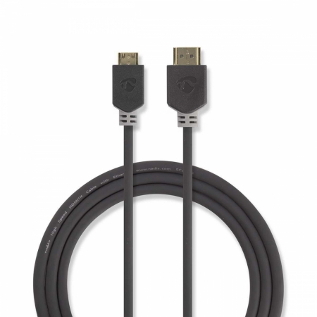 Nedis HDMI till HDMI-mini-kabel, 2m i gruppen Hemmaljud / Kablar / HDMI hos BRL (176CVBW34500AT20)