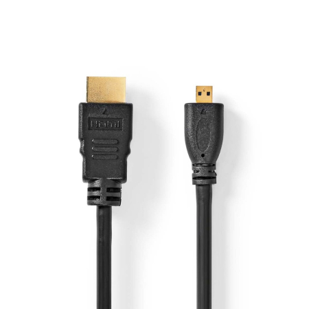 Nedis HDMI till Micro-HDMI-kabel, 1,5 meter i gruppen Hemmaljud / Kablar / HDMI hos BRL (176CVGL34700BK15)