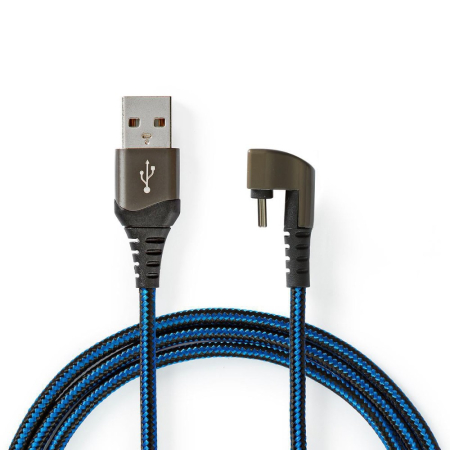 Nedis USB-A till USB-C-kabel, 180°-kontakt, 1 meter i gruppen Hemmaljud / Kablar / Diverse kablar & Adaptrar hos BRL (176GCTB60600BK10)