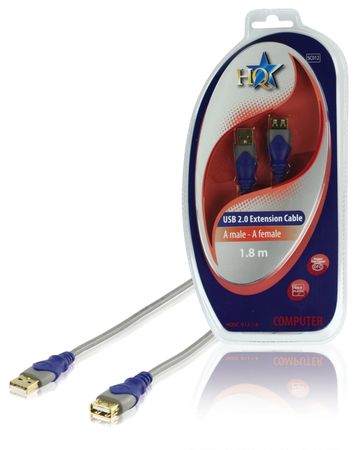 USB kabel 2.0 förlängningskabel A hane - A hona 1.8m i gruppen Hemmaljud / Kablar / Digital kabel hos BRL Electronics (176HQSC01218)