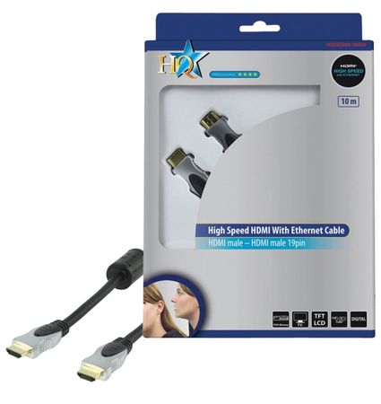 HQ HDMI-kabel 10 meter i gruppen Hemmaljud / Kablar / HDMI hos BRL (176HQSS556010A26)